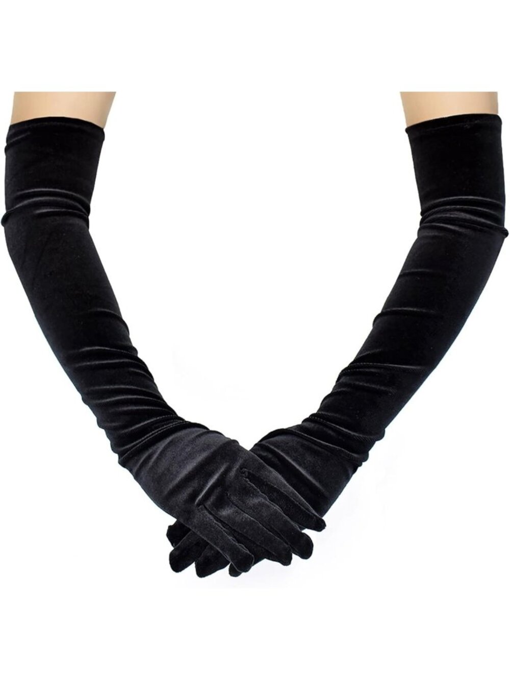 Elegant Elbow-Length Velvet Gloves for Women - Flapper Opera Evening Party Wear